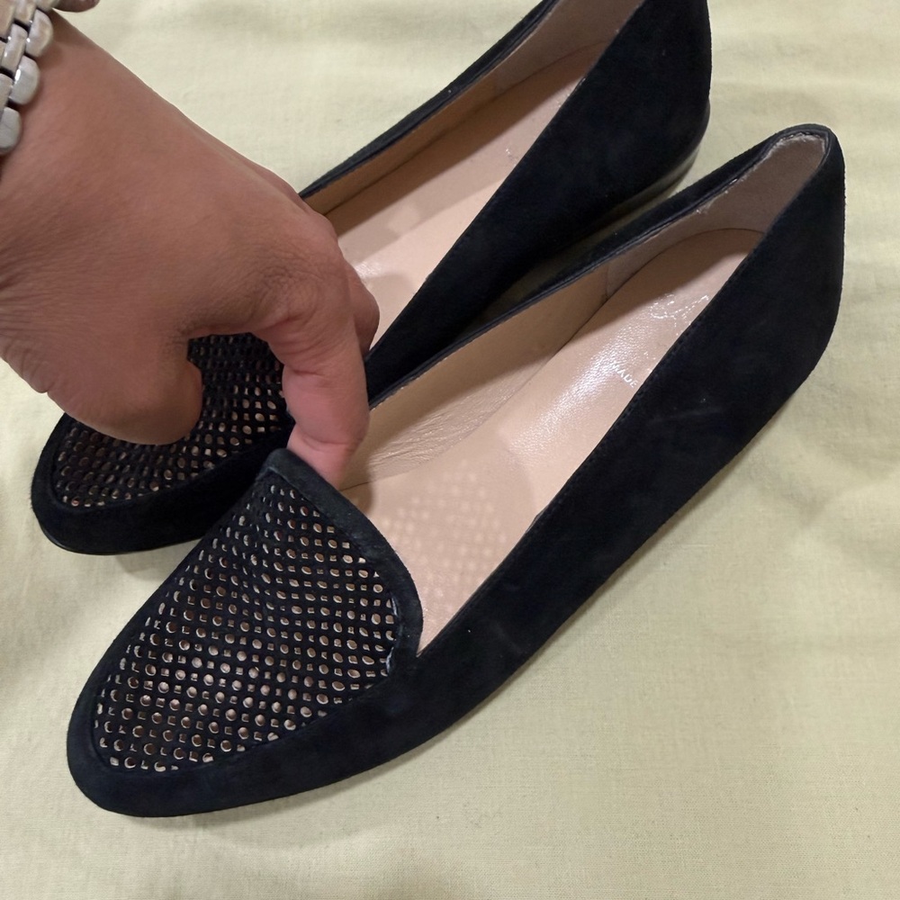 Amalfi Black Perforated Women's Loafers